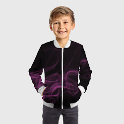 Бомбер детский Color smoke pink, цвет: 3D-белый — фото 2