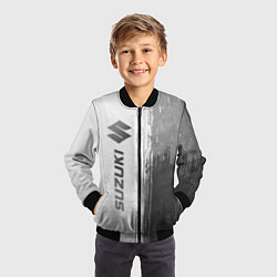 Бомбер детский Suzuki - white gradient по-вертикали, цвет: 3D-черный — фото 2
