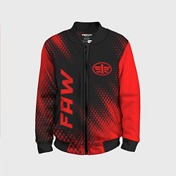 Бомбер детский FAW - red gradient вертикально, цвет: 3D-черный