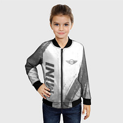 Бомбер детский Mini - white gradient вертикально, цвет: 3D-черный — фото 2