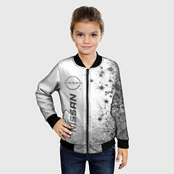 Бомбер детский Nissan - white gradient по-вертикали, цвет: 3D-черный — фото 2