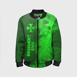 Бомбер детский Resident Evil - green gradient по-вертикали, цвет: 3D-черный