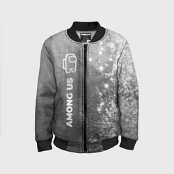 Бомбер детский Among Us - grey gradient по-вертикали, цвет: 3D-черный