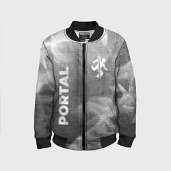 Детский бомбер Portal - grey gradient вертикально