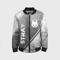 Бомбер детский Stray - grey gradient вертикально, цвет: 3D-черный