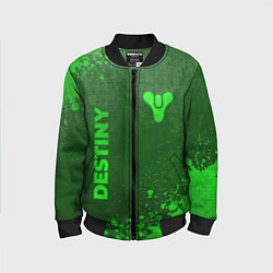 Бомбер детский Destiny - green gradient вертикально, цвет: 3D-черный