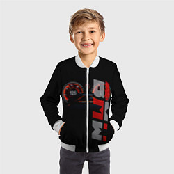 Бомбер детский BMW спидометр и надпись, цвет: 3D-белый — фото 2
