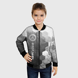 Бомбер детский Mercedes - grey gradient по-вертикали, цвет: 3D-черный — фото 2