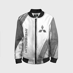 Бомбер детский Mitsubishi - white gradient вертикально, цвет: 3D-черный