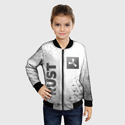 Бомбер детский Rust - white gradient вертикально, цвет: 3D-черный — фото 2