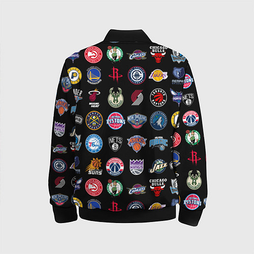 Детский бомбер Команды НХЛ на черном фоне / 3D-Черный – фото 2