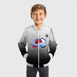 Бомбер детский Колорадо Эвеланш - черный градиент, цвет: 3D-белый — фото 2