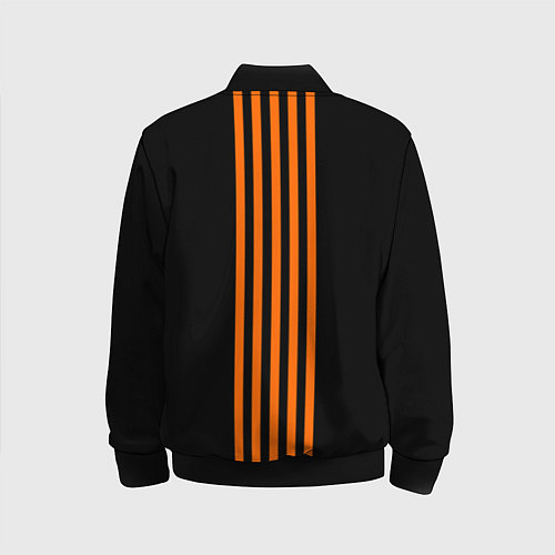 Детский бомбер ФК Урал - полоски / 3D-Черный – фото 2