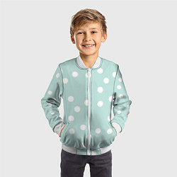 Бомбер детский Снежная морская пена, цвет: 3D-белый — фото 2