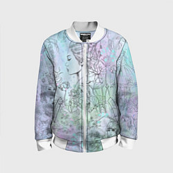 Бомбер детский Скетч японские дорамы, цвет: 3D-белый