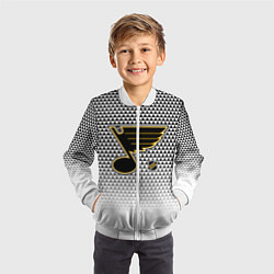 Бомбер детский Сент Луис Блюз - белый градиент, цвет: 3D-белый — фото 2