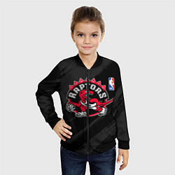 Бомбер детский Toronto Raptors - NBA team, цвет: 3D-черный — фото 2