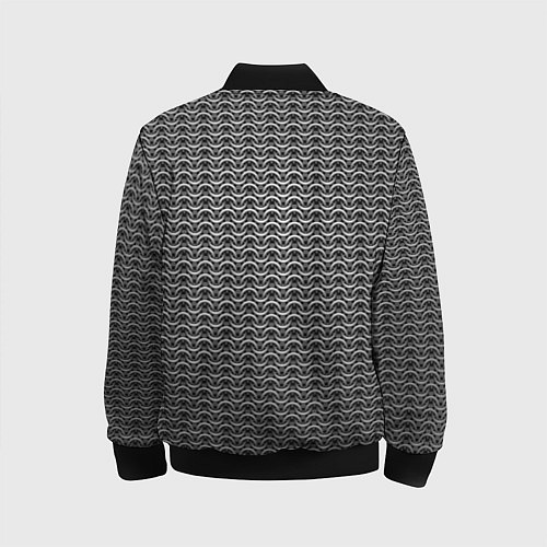 Детский бомбер Стальная кольчуга воинов / 3D-Черный – фото 2