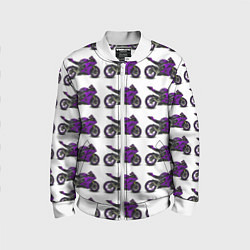 Детский бомбер Motorcycle purple
