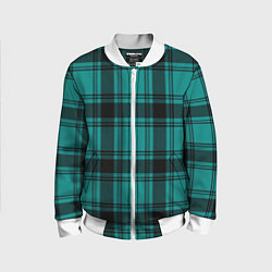 Бомбер детский Checkered dark blue, цвет: 3D-белый