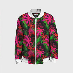 Бомбер детский Palm red pink, цвет: 3D-белый