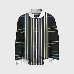 Детский бомбер Neon yellow blue white