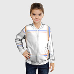 Бомбер детский Neon white orange blue, цвет: 3D-белый — фото 2