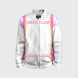 Детский бомбер Neon white orange pink