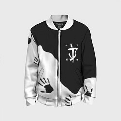 Бомбер детский Doom отпечатки демона, цвет: 3D-белый