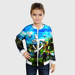 Бомбер детский Fortnite x doom logo, цвет: 3D-белый — фото 2