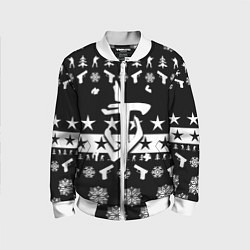 Бомбер детский Doom x csgo winter, цвет: 3D-белый