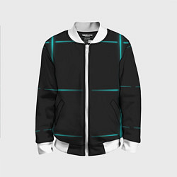 Бомбер детский Color black blue stripes, цвет: 3D-белый