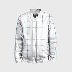 Детский бомбер Color white blue stripes