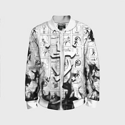 Бомбер детский Doom x portal fire, цвет: 3D-белый