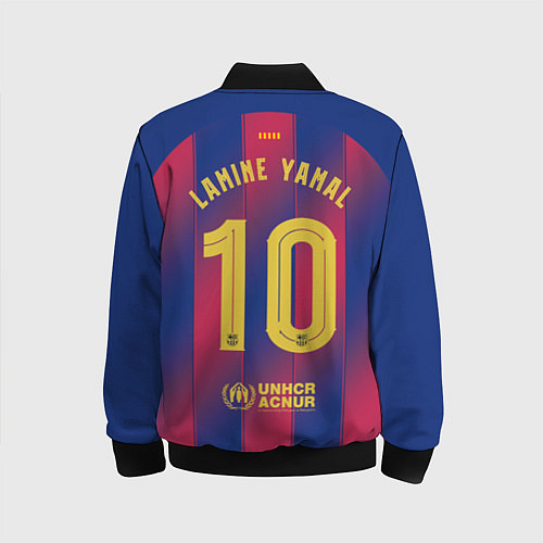 Детский бомбер Ламин Ямаль, Барселона домашняя форма 2025 2026 / 3D-Черный – фото 2