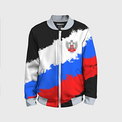 Бомбер детский Федерация бокса России - триколор, цвет: 3D-серый