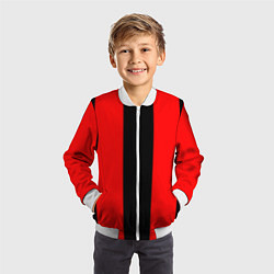 Бомбер детский Color red and black, цвет: 3D-белый — фото 2