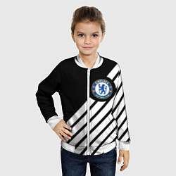 Бомбер детский Chelsea geometry sport, цвет: 3D-белый — фото 2