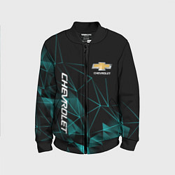 Бомбер детский Chevrolet треугольные линии, цвет: 3D-черный