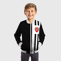 Бомбер детский Arsenal спорт линии, цвет: 3D-белый — фото 2