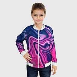 Бомбер детский Абстракция, цвет: 3D-белый — фото 2