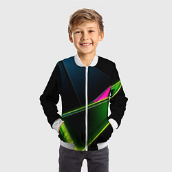 Бомбер детский Неоновое освещение, цвет: 3D-белый — фото 2