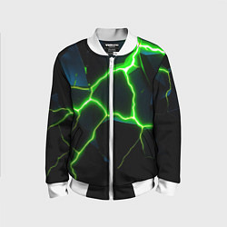 Бомбер детский Green split, цвет: 3D-белый