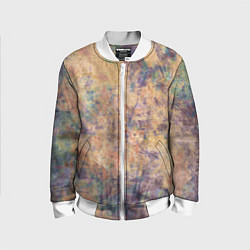 Бомбер детский Абстракция - pink marble with blue flecks, цвет: 3D-белый