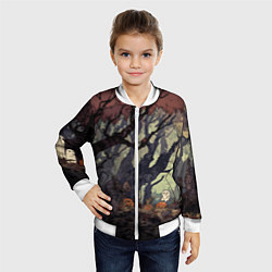 Бомбер детский Призрачный лес, цвет: 3D-белый — фото 2