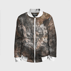 Бомбер детский Абстракция - brown darkness, цвет: 3D-белый