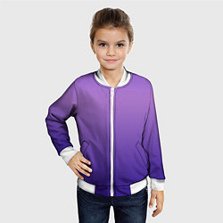 Бомбер детский The color is purple, цвет: 3D-белый — фото 2