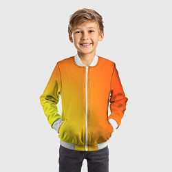 Бомбер детский Color orange red, цвет: 3D-белый — фото 2