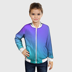 Бомбер детский Color multi-colored gradient, цвет: 3D-белый — фото 2