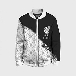 Бомбер детский Liverpool краски текстура геометрия, цвет: 3D-белый
